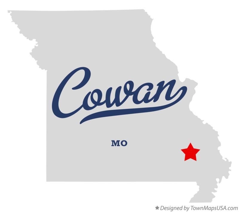 Map of Cowan Missouri MO
