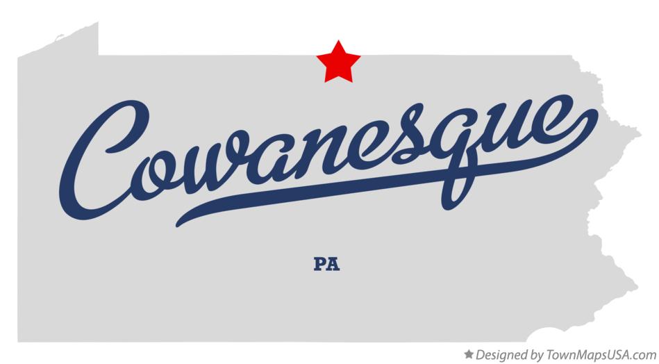 Map of Cowanesque Pennsylvania PA