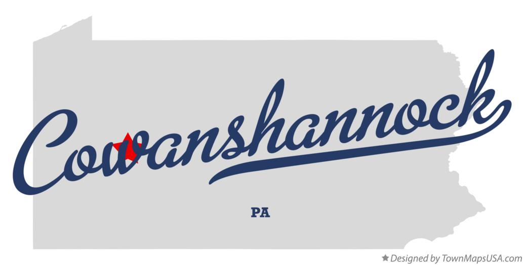 Map of Cowanshannock Pennsylvania PA