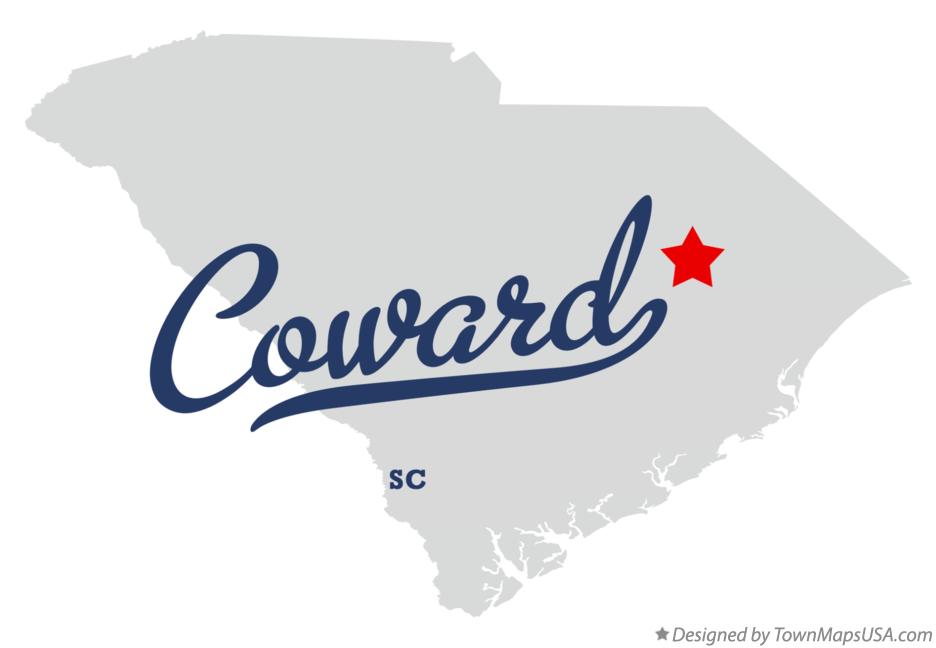 Map of Coward South Carolina SC