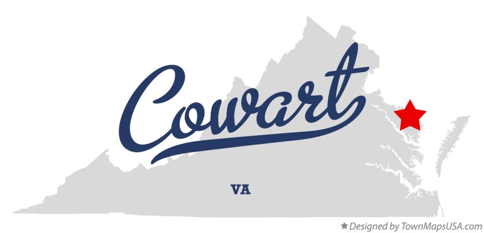 Map of Cowart Virginia VA