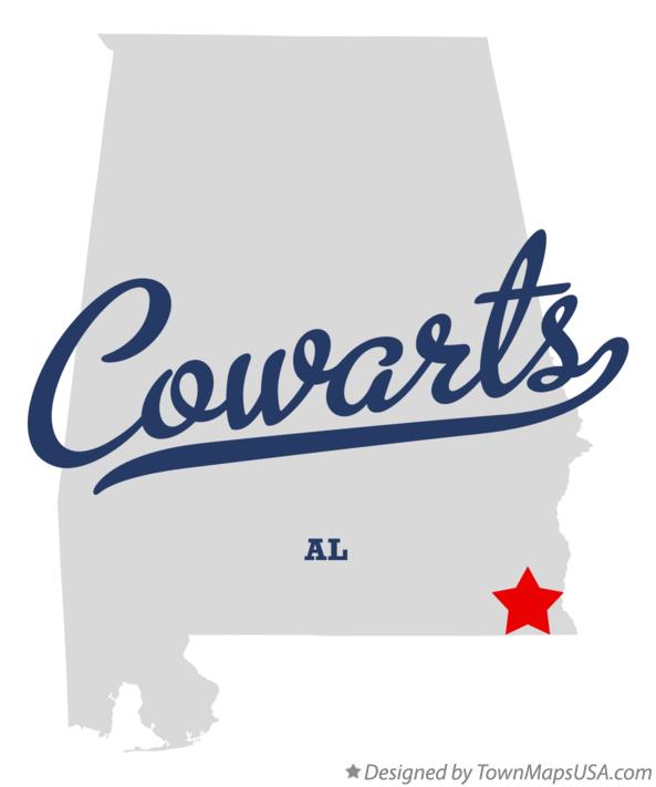 Map of Cowarts Alabama AL