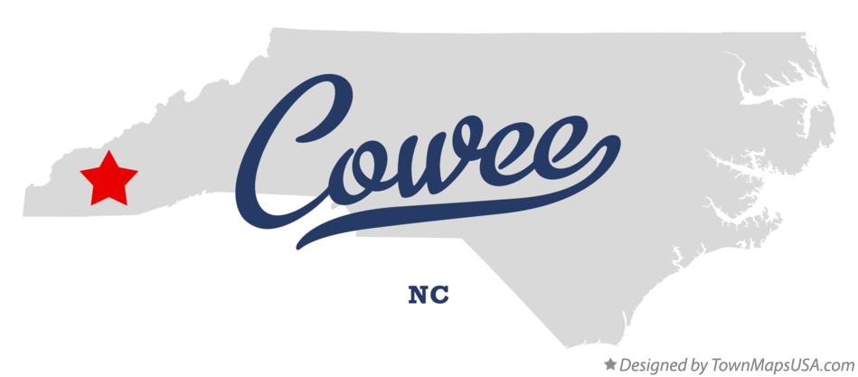Map of Cowee North Carolina NC