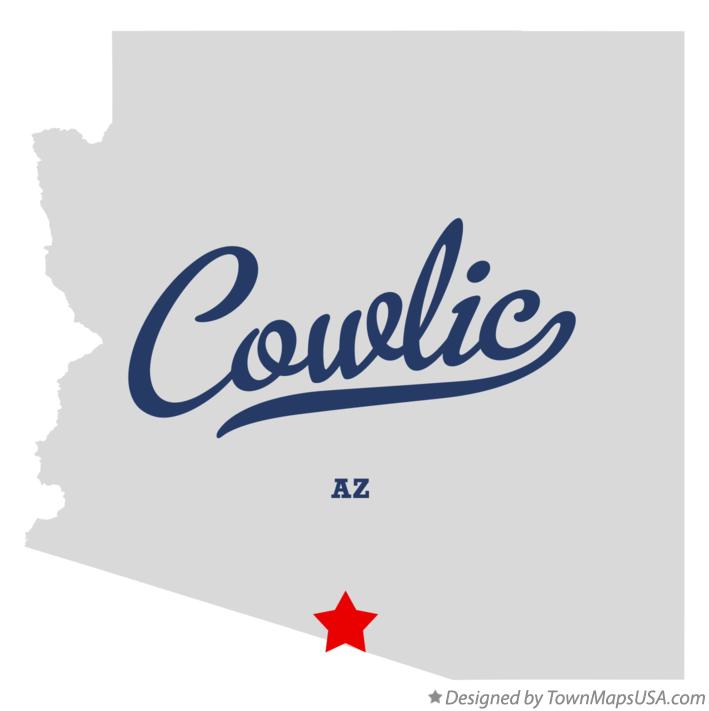 Map of Cowlic Arizona AZ
