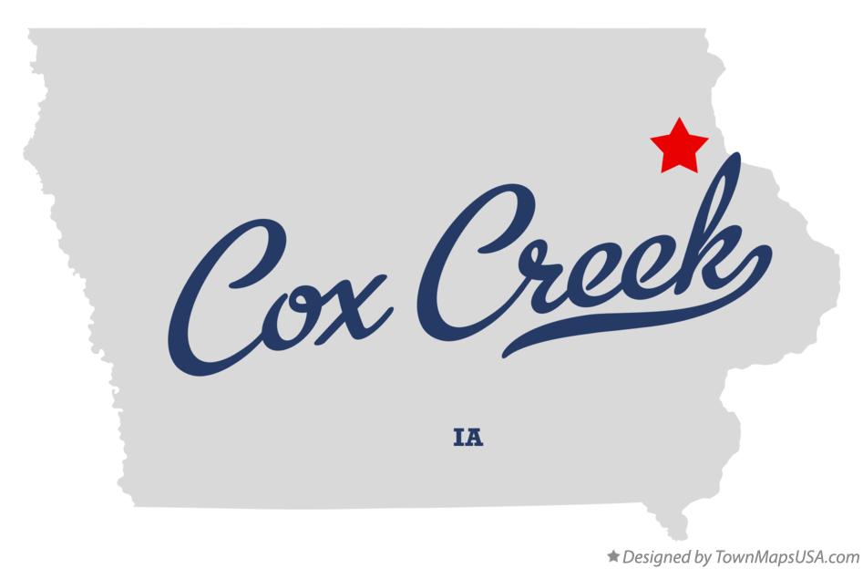 Map of Cox Creek Iowa IA