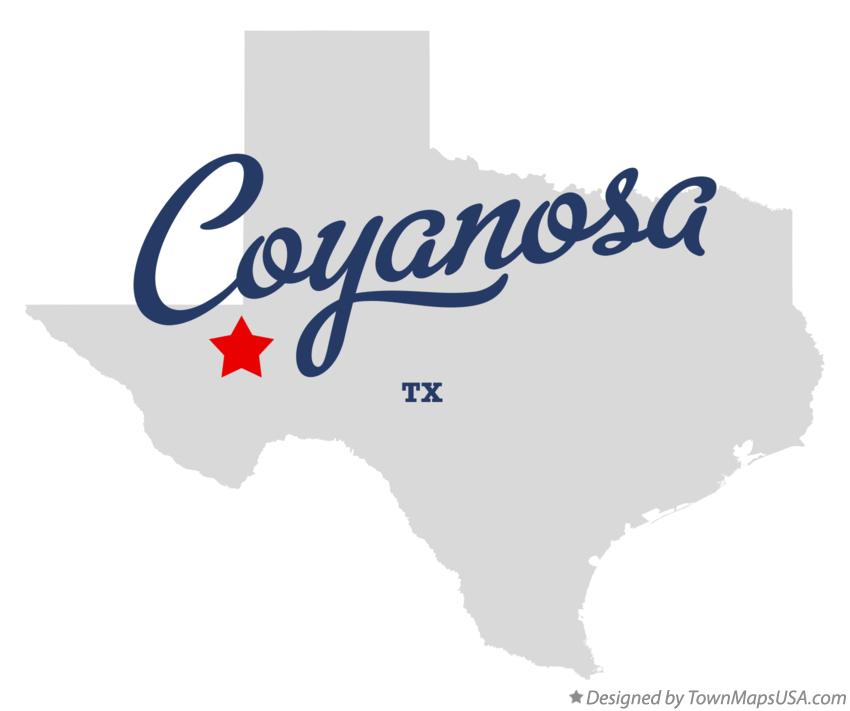 Map of Coyanosa Texas TX