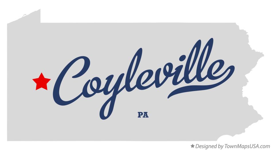 Map of Coyleville Pennsylvania PA
