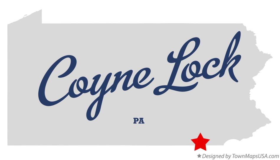 Map of Coyne Lock Pennsylvania PA