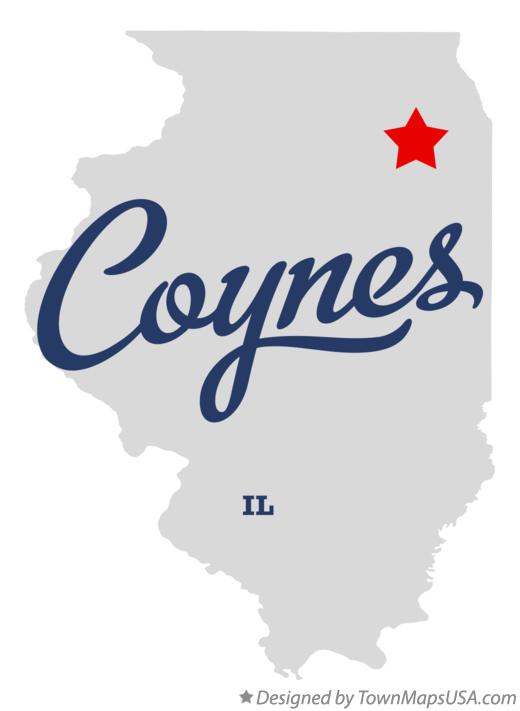 Map of Coynes Illinois IL