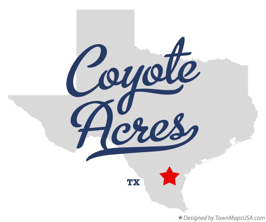 Map of Coyote Acres Texas TX