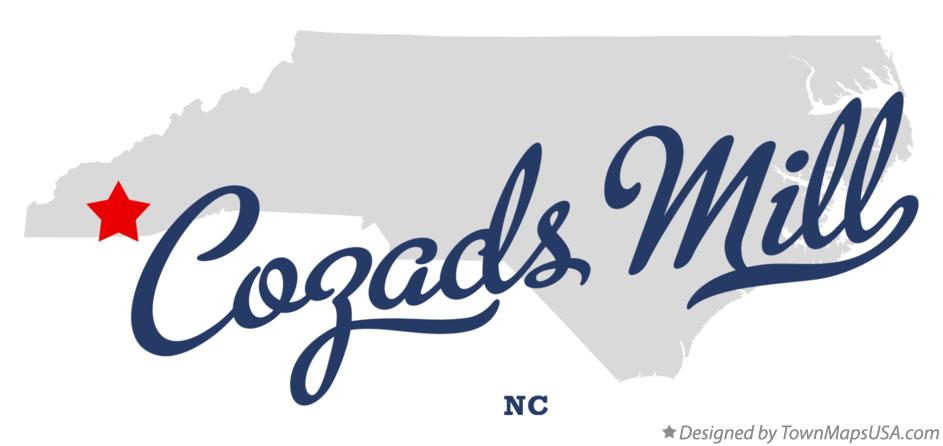 Map of Cozads Mill North Carolina NC