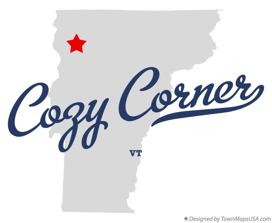 Map of Cozy Corner Vermont VT
