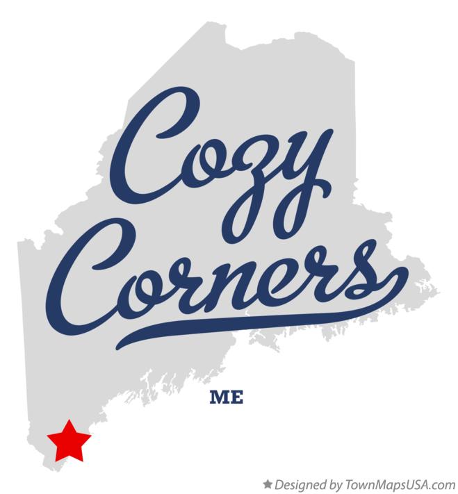 Map of Cozy Corners Maine ME