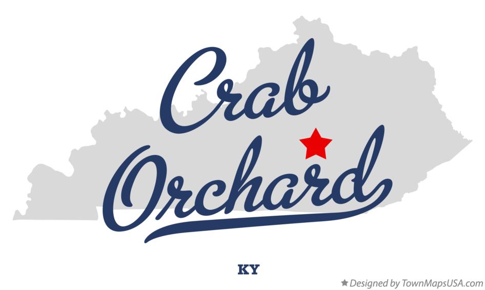 Map of Crab Orchard Kentucky KY