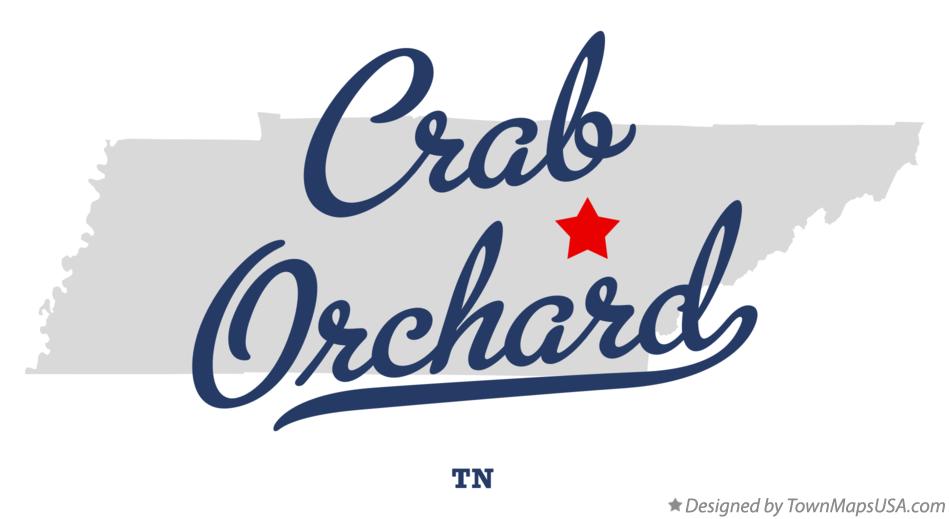 Map of Crab Orchard Tennessee TN