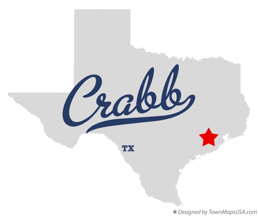 Map of Crabb Texas TX