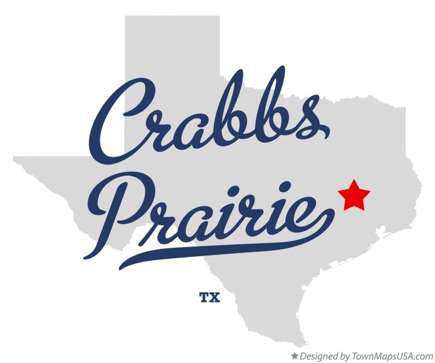 Map of Crabbs Prairie Texas TX