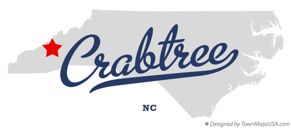 Map of Crabtree North Carolina NC