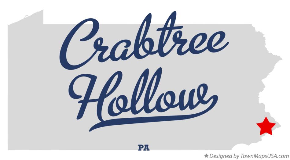 Map of Crabtree Hollow Pennsylvania PA