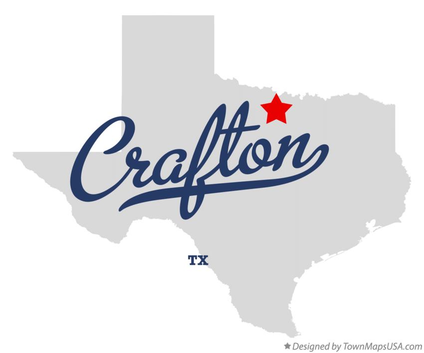 Map of Crafton Texas TX