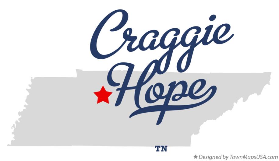 Map of Craggie Hope Tennessee TN