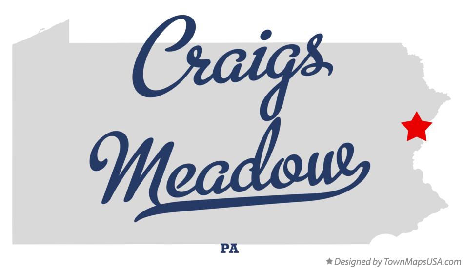Map of Craigs Meadow Pennsylvania PA