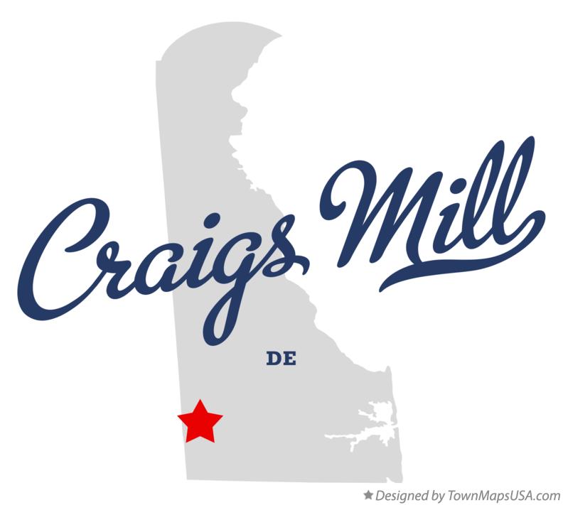Map of Craigs Mill Delaware DE