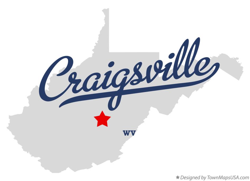 Map of Craigsville West Virginia WV