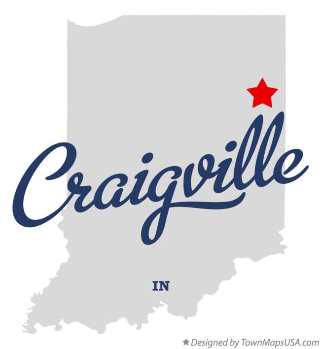 Map of Craigville Indiana IN