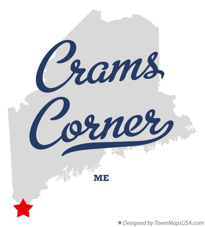 Map of Crams Corner Maine ME