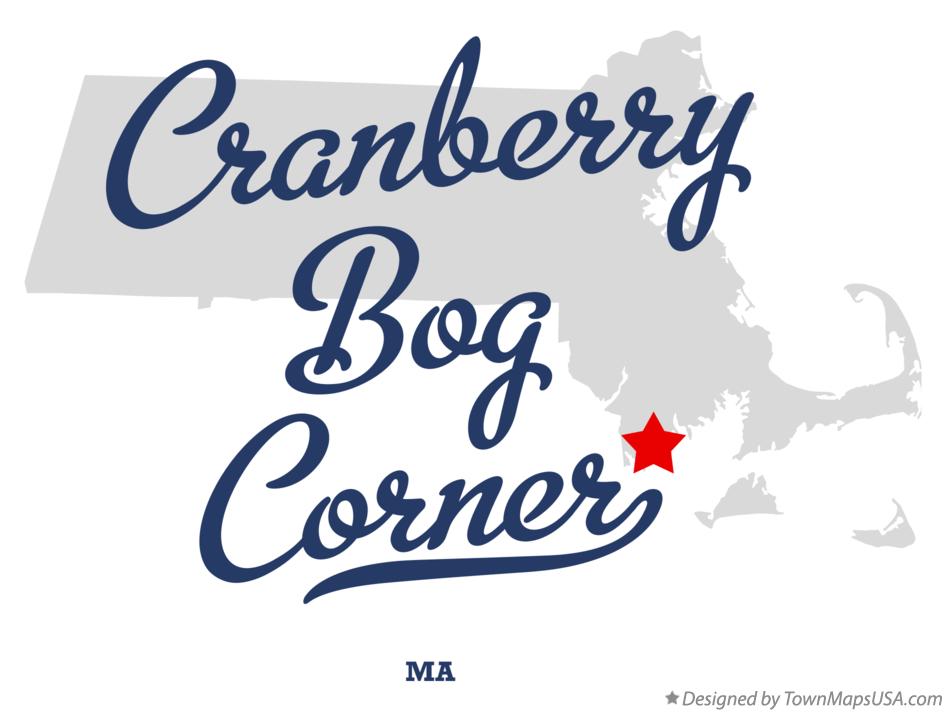 Map of Cranberry Bog Corner Massachusetts MA