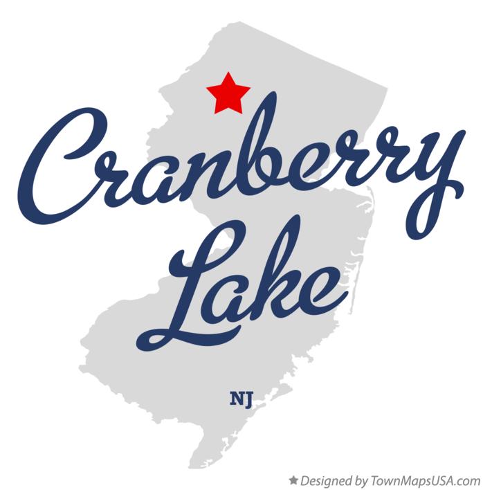 Map of Cranberry Lake New Jersey NJ