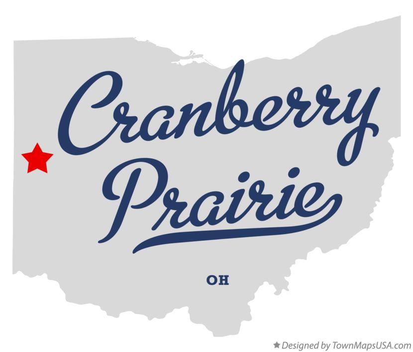 Map of Cranberry Prairie Ohio OH