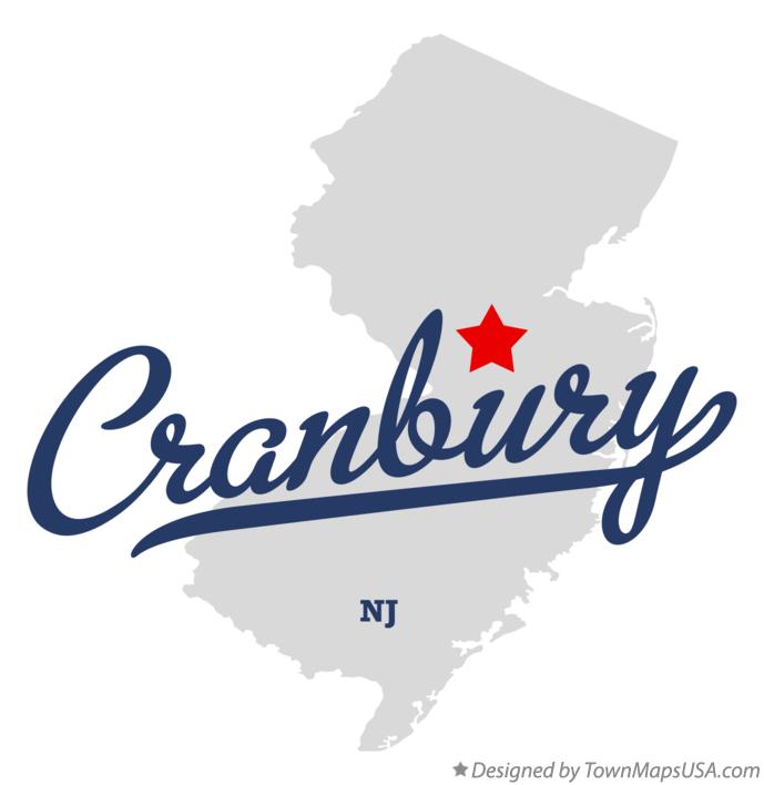Map of Cranbury New Jersey NJ