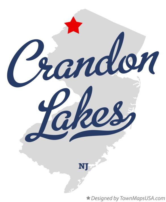 Map of Crandon Lakes New Jersey NJ