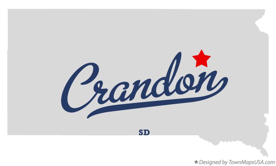 Map of Crandon South Dakota SD