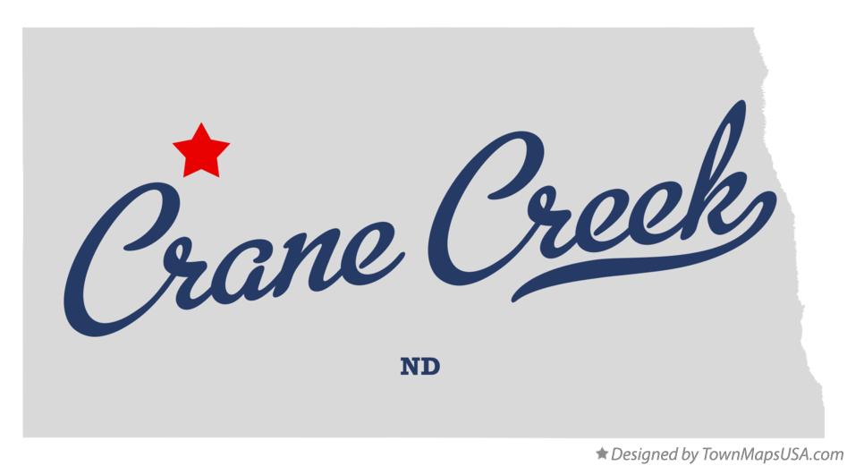 Map of Crane Creek North Dakota ND
