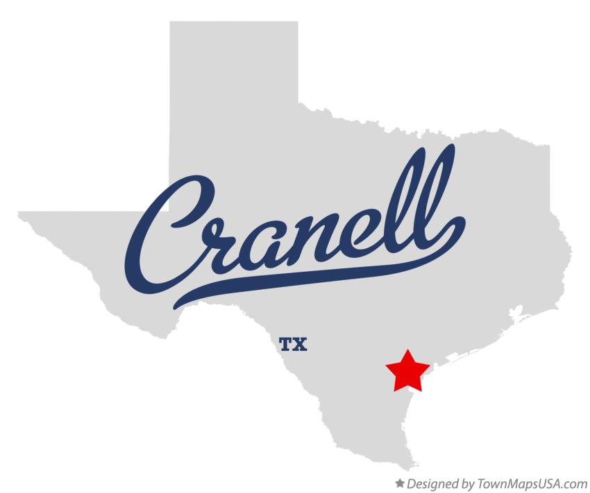 Map of Cranell Texas TX