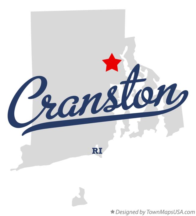 Map of Cranston Rhode Island RI