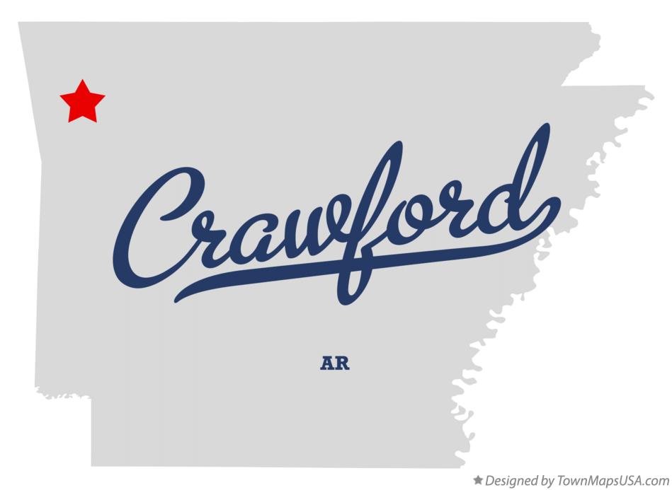 Map of Crawford Arkansas AR