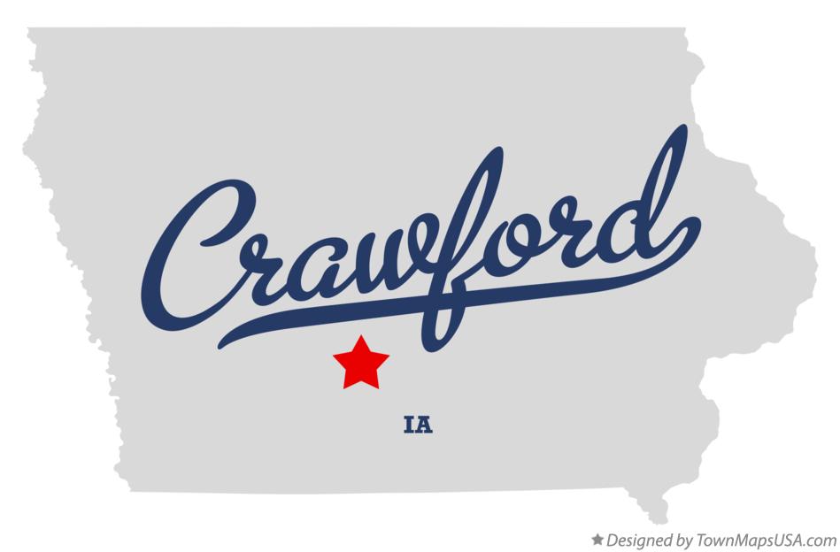 Map of Crawford Iowa IA