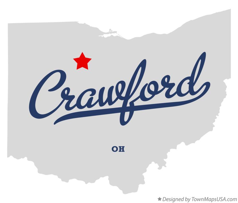Map of Crawford Ohio OH