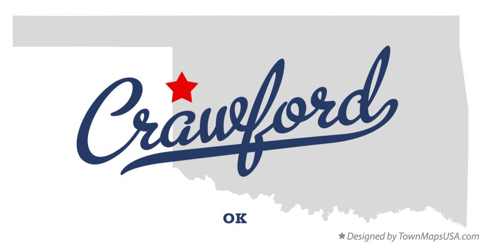 Map of Crawford Oklahoma OK