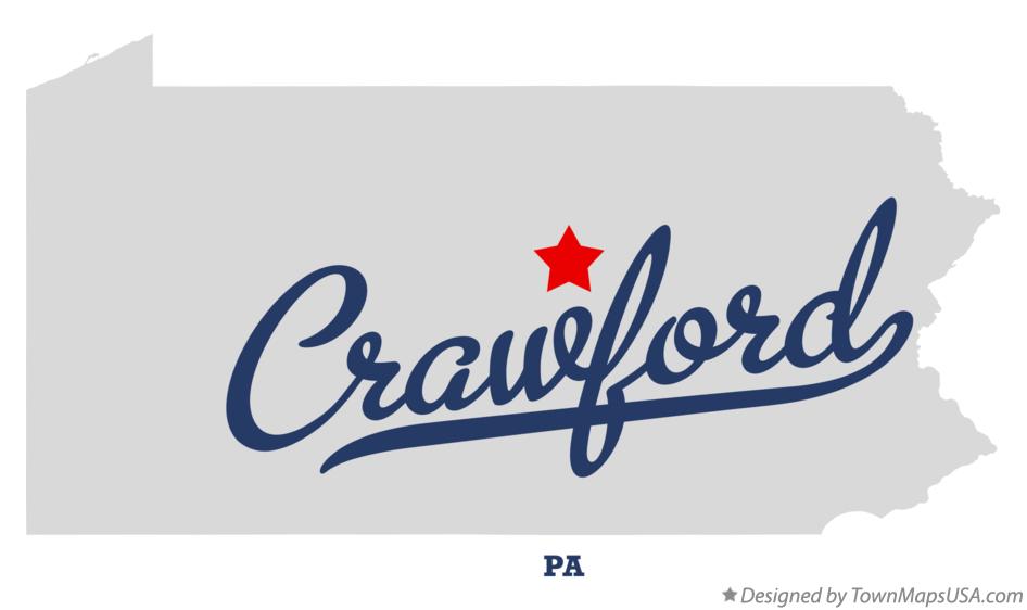 Map of Crawford Pennsylvania PA