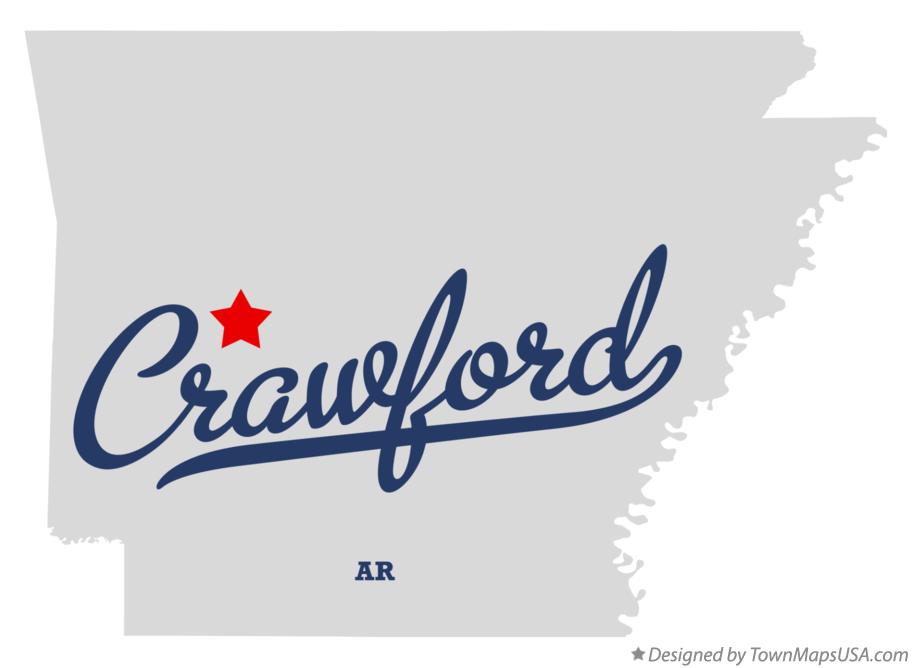 Map of Crawford Arkansas AR