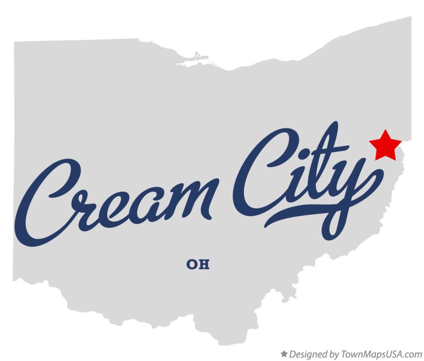 Map of Cream City Ohio OH