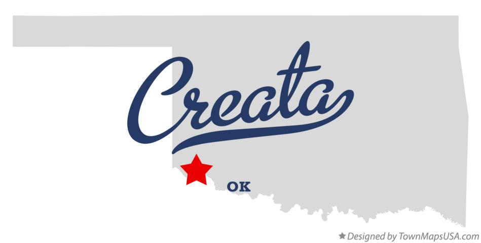 Map of Creata Oklahoma OK