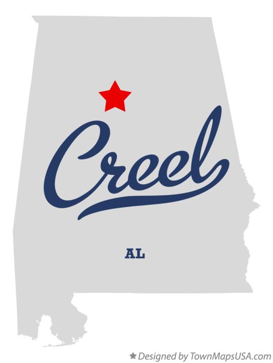 Map of Creel Alabama AL