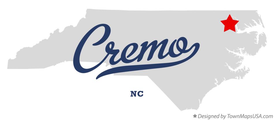 Map of Cremo North Carolina NC