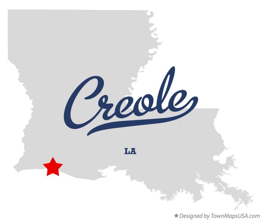 Map of Creole Louisiana LA